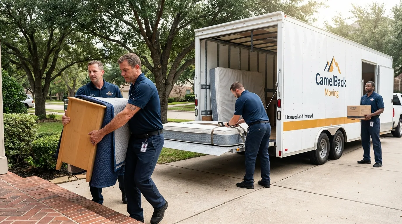 Crew loading residential truck for cross-state move from Crittenden, KY
