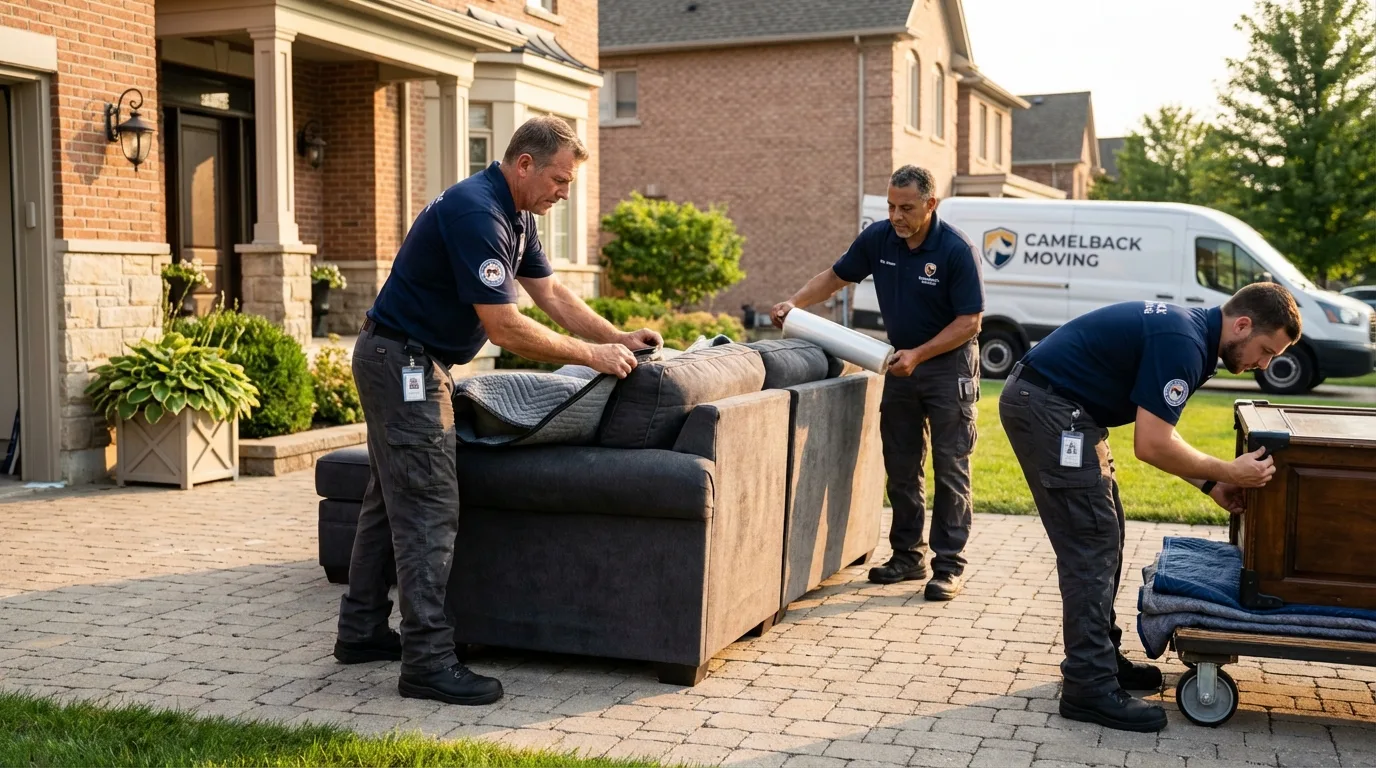 Large estate moving crew wrapping furniture in Crittenden, KY